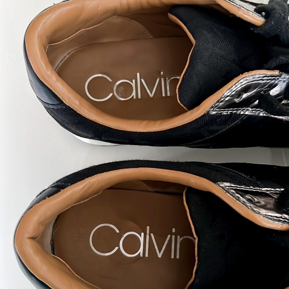 Calvin Klein Womens Tea CK Logo Black and Silver Womens Sz 9.5 - Picture 14 of 16